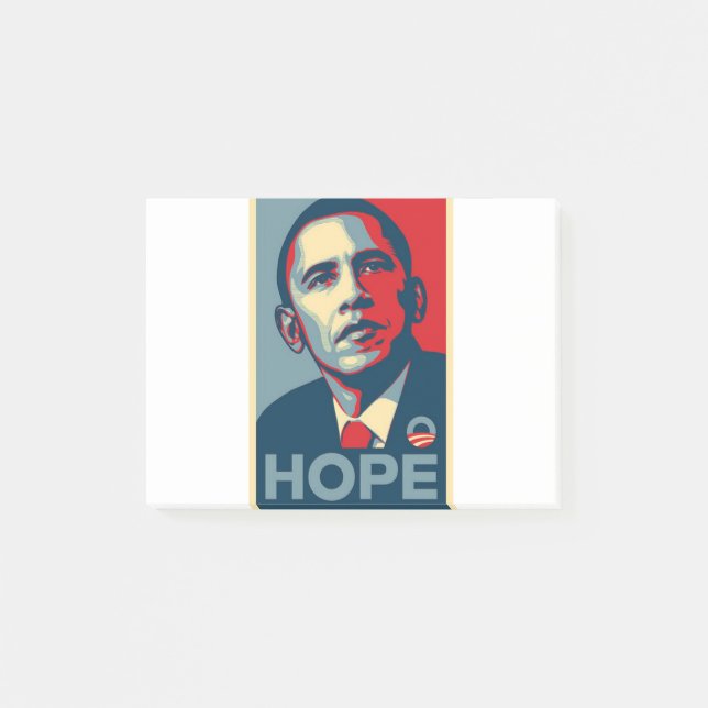 Notas Post-it® Poster de la esperanza de Barack Obama (Anverso)