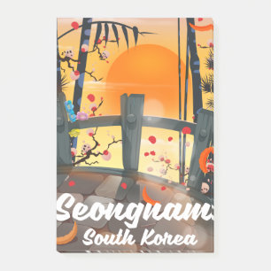 Notas Post-it® Póster de viaje Seongnam Corea del Sur