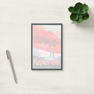 Notas Post-it® Poster Retro Espacial De Kepler-186f.