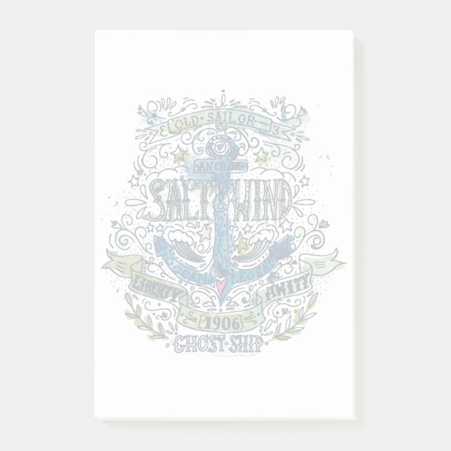 Notas Post-it® Poster viejo del ancla del marinero (Anverso)