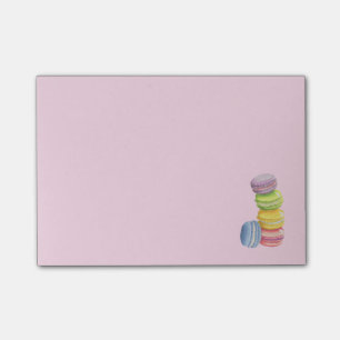 Notas Post-it® Postre francés macaronés en colores pastel