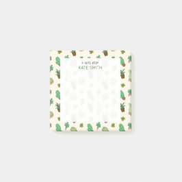 Notas Post-it® Potes ilustrados de suculentos y cactus