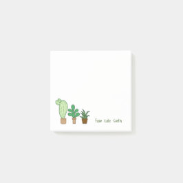 Notas Post-it® Potes ilustrados de suculentos y cactus