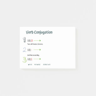 Notas Post-it® Práctica Española De Conjugación De Verbo (Tens