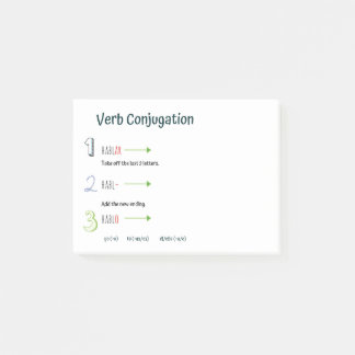 Notas Post-it® Práctica Española De Conjugación De Verbo (Tensión
