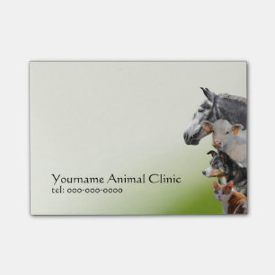 Notas Post-it® Práctica mezclada del veterinario de los animales