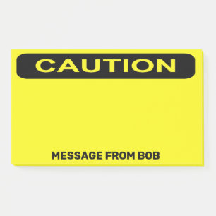 Notas Post-it® Precaución Personalización del amarillo ocaso 10