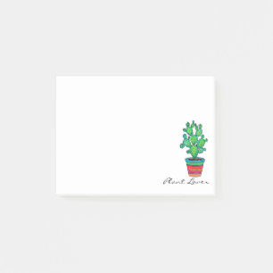 Notas Post-it® Precioso Cactus De Acuarela En Bella Cacería
