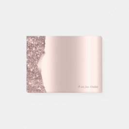 Notas Post-it® Precioso Rosa Dorado Brillante Elegante 