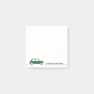 Notas Post-it® Prefiero estar animando - Mini Cooper - Verde