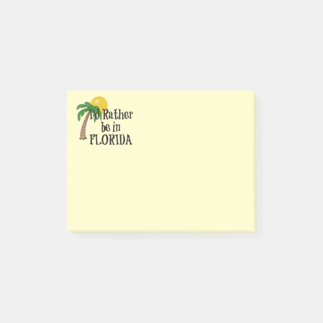 Notas Post-it® Prefiero estar en Florida (Anverso)