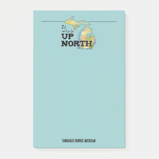 Notas Post-it® Prefiero estar en Up North Aqua