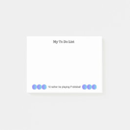 Notas Post-it® Prefiero jugar a Pickleball 4x3 para hacer