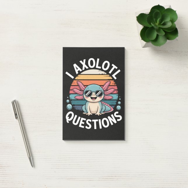 Notas Post-it® Preguntas sobre Ajolote (Oficina)