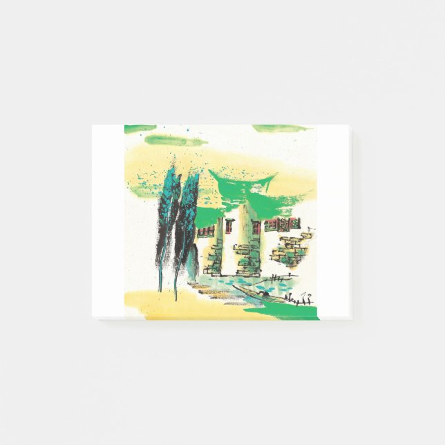 Notas Post-it® Premium de pintura de la naturaleza (Anverso)