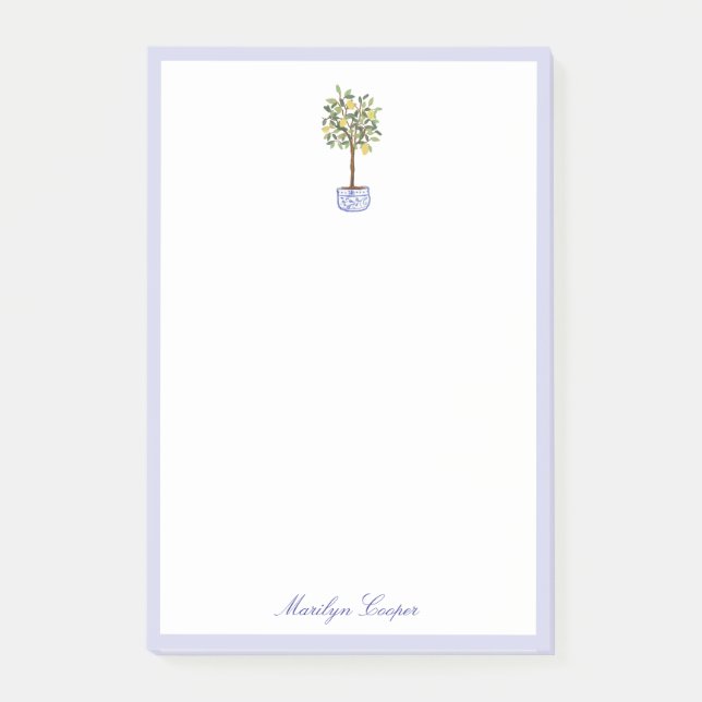 Notas Post-it® Preppy Chinoiserie Topiary Notes (Anverso)