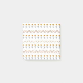 Notas Post-it® Preppy Groovy Stripe Tulip Flower Pattern