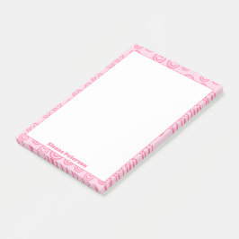 Notas Post-it® Preppy personalizada de color rosa