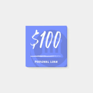 Notas Post-it® Préstamo personal (100 dólares)