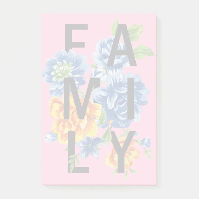 Notas Post-it® Presupuesto de familia floral (Anverso)