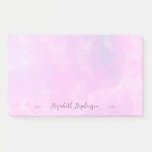 Pretty pink feminine watercolor custom name large