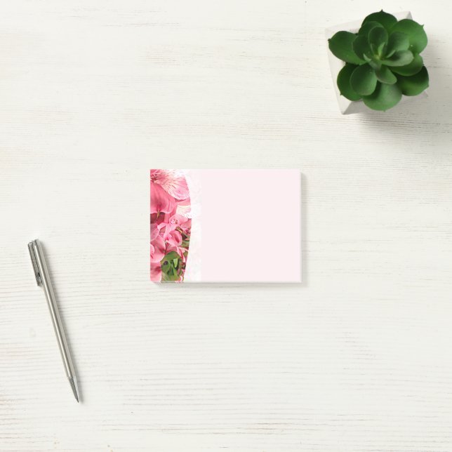 Notas Post-it® Pretty Pink Flower  Post-It Notes (Oficina)
