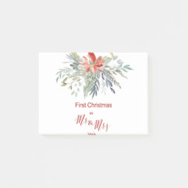Notas Post-it® Primera Navidad juntos como Sr. y Sra.