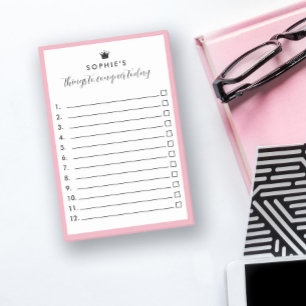 Notas Post-it® Princesa De Frontera Rosa Corona Las Cosas A Vence