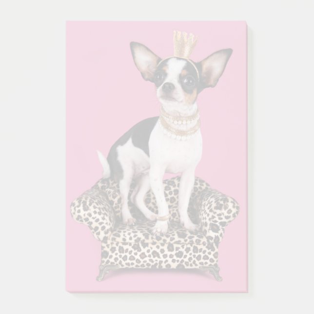 Notas Post-it® Princesa de la chihuahua (Anverso)