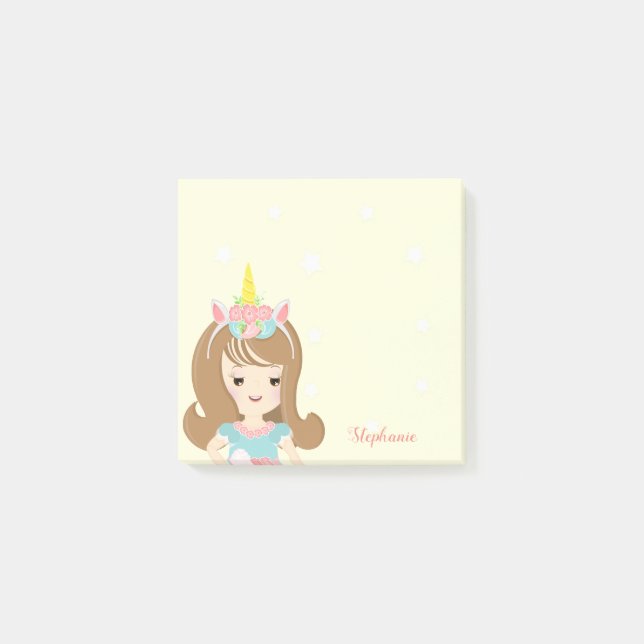 Notas Post-it® Princesa de Unicorn (Anverso)
