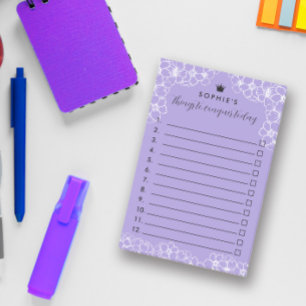 Notas Post-it® Princesa Morada Floral Corona Las Cosas Para Conqu