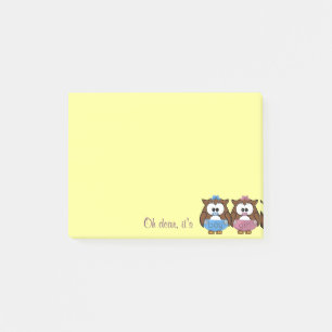 Notas Post-it® princesa y búho príncipe