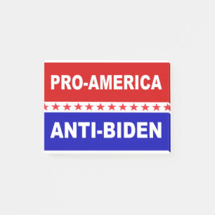 Notas Post-it® Pro America Anti Biden