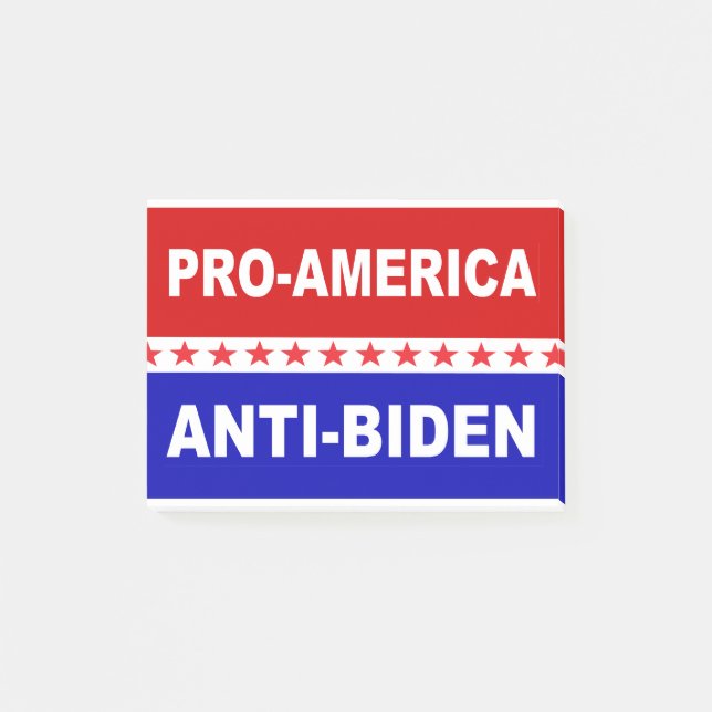 Notas Post-it® Pro America Anti Biden (Anverso)