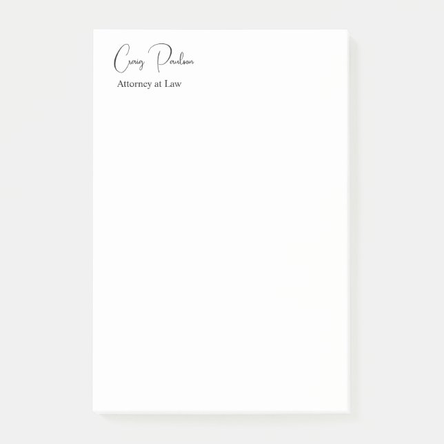 Notas Post-it® Procurador de moda en Derecho Especial Único (Anverso)