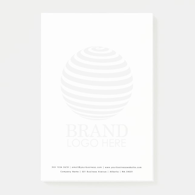 Notas Post-it® Profesional con el logotipo de negocios moderno (Anverso)