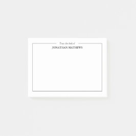 Notas Post-it® Profesional Desde el escritorio del borde cuadrado