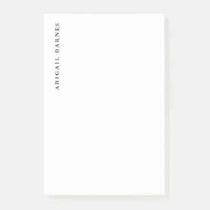 Notas Post-it® Profesional Minimalista clásico retro blanco