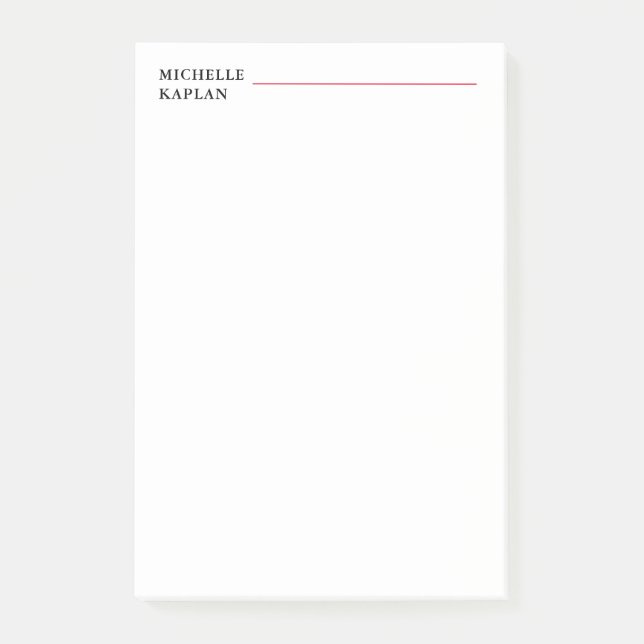 Notas Post-it® Profesional moderno en blanco y negro exclusivo (Anverso)