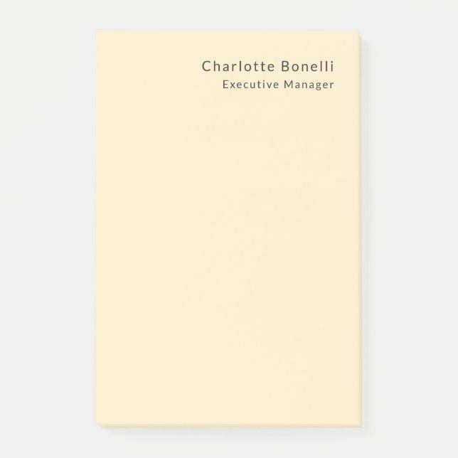 Notas Post-it® Profesional moderno Minimalista (Anverso)