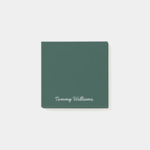 Notas Post-it® Profesional verde de esmeralda minimalista simple