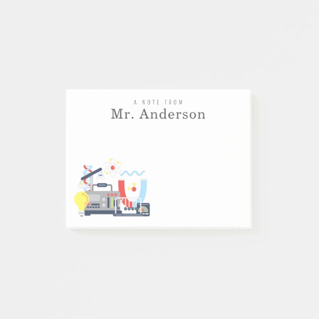 Notas Post-it® Profesor de Ciencias Física (Anverso)