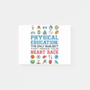 Notas Post-it® Profesor de educación física Phys Ed Gym entrenado