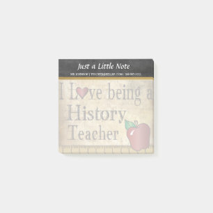 Notas Post-it® Profesor de Historia  Estilo de vintage
