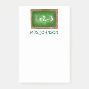 Notas Post-it® Profesor de la Escuela de Matemáticas de Placas de