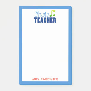 Notas Post-it® Profesor de música personalizado