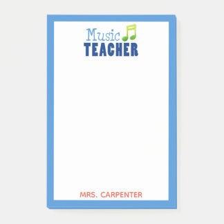 Notas Post-it® Profesor de música personalizado