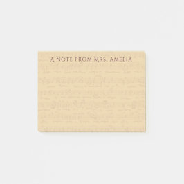 Notas Post-it® Profesor de partitura musical antigua vintage