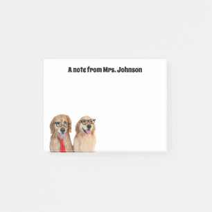 Notas Post-it® Profesor divertido del perro del golden retriever