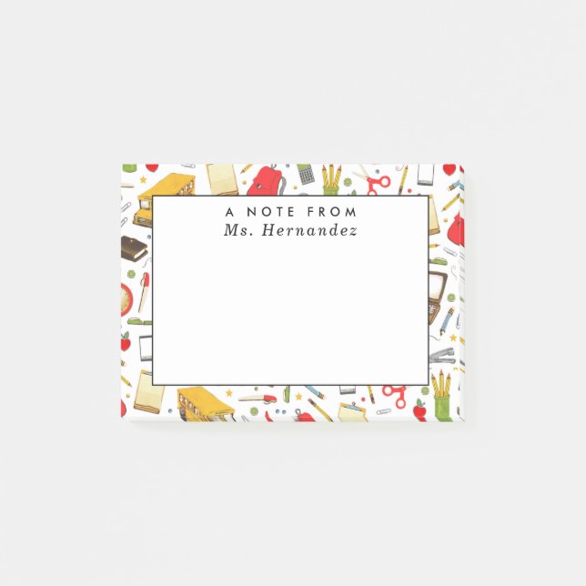 Notas Post-it® Profesor personalizado (Anverso)